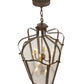 Meyda Lighting Citadel 22" 8-Light Classic Rust Pendant Light With Clear Seeded Shade Glass