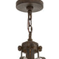 Meyda Lighting Citadel 22" 8-Light Classic Rust Pendant Light With Clear Seeded Shade Glass