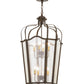 Meyda Lighting Citadel 22" 8-Light Classic Rust Pendant Light With Clear Seeded Shade Glass
