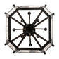 Meyda Lighting Citadel 22" 8-Light Textured Black Pendant Light With Clear Seeded Shade Glass