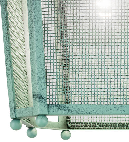Meyda Lighting Citadel 22" Verdant Green Pendant Light With Green Mesh Shade