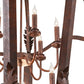 Meyda Lighting Citadel 227873 43" 12-Light Rusty Nail Textured Pendant Light