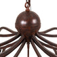 Meyda Lighting Citadel 227873 43" 12-Light Rusty Nail Textured Pendant Light