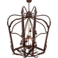 Meyda Lighting Citadel 227873 43" 12-Light Rusty Nail Textured Pendant Light