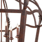 Meyda Lighting Citadel 227873 43" 12-Light Rusty Nail Textured Pendant Light