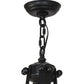 Meyda Lighting Citadel 23" 4-Light Flat Black Pendant Light With Rainstone Idalight Shade Glass