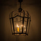 Meyda Lighting Citadel 23" 4-Light Old Iron Pendant Light With Clear Shade Glass