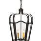 Meyda Lighting Citadel 23" 4-Light Old Iron Pendant Light With Clear Shade Glass