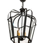 Meyda Lighting Citadel 23" 4-Light Old Iron Pendant Light With Clear Shade Glass