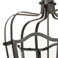 Meyda Lighting Citadel 23" 4-Light Old Iron Pendant Light With Clear Shade Glass