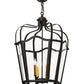 Meyda Lighting Citadel 23" 4-Light Old Iron Pendant Light With Clear Shade Glass