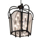 Meyda Lighting Citadel 230264 33" 10-Light Textured Black Pendant Light With Clear Seeded Shade Glass