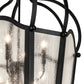 Meyda Lighting Citadel 230264 33" 10-Light Textured Black Pendant Light With Clear Seeded Shade Glass