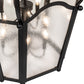 Meyda Lighting Citadel 230264 33" 10-Light Textured Black Pendant Light With Clear Seeded Shade Glass