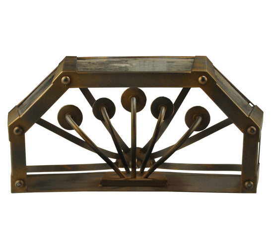 Meyda Lighting Citadel 25" 5-Light French Bronze Wall Sconce With Clear Seeded Shade Glass