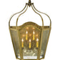 Meyda Lighting Citadel 25" 5-Light Gold Wall Sconce With Clear Seeded Shade Glass