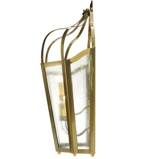 Meyda Lighting Citadel 25" 5-Light Gold Wall Sconce With Clear Seeded Shade Glass
