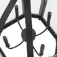 Meyda Lighting Citadel 29" 4-Light Textured Black Pendant Light With Clear Seeded Shade Glass