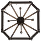 Meyda Lighting Citadel 29" 4-Light Textured Black Pendant Light With Clear Seeded Shade Glass