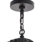 Meyda Lighting Citadel 29" 4-Light Textured Black Pendant Light With Clear Seeded Shade Glass