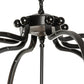 Meyda Lighting Citadel 32" 6-Light Blackwash Pendant Light With Clear Acrylic Shade