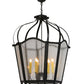 Meyda Lighting Citadel 32" 6-Light Blackwash Pendant Light With Clear Seeded Shade Glass