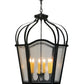 Meyda Lighting Citadel 32" 6-Light Blackwash Pendant Light With Clear Seeded Shade Glass
