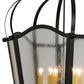 Meyda Lighting Citadel 32" 6-Light Blackwash Pendant Light With Clear Seeded Shade Glass