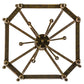 Meyda Lighting Citadel 32" 6-Light Organic Rust Pendant Light With Clear Seeded Shade Glass