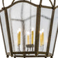 Meyda Lighting Citadel 32" 6-Light Organic Rust Pendant Light With Clear Seeded Shade Glass