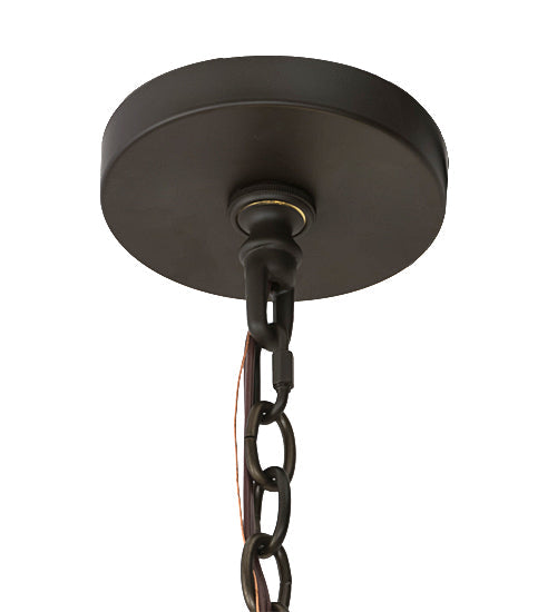 Meyda Lighting Citadel 33" 10-Light Oil Rubbed Bronze Pendant Light With Clear Crystal Idalight Shade Glass