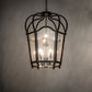 Meyda Lighting Citadel 33" 10-Light Oil Rubbed Bronze Pendant Light With Clear Seeded Shade Glass