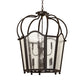 Meyda Lighting Citadel 33" 10-Light Oil Rubbed Bronze Pendant Light With Clear Seeded Shade Glass