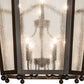 Meyda Lighting Citadel 33" 10-Light Oil Rubbed Bronze Pendant Light With Clear Seeded Shade Glass