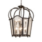 Meyda Lighting Citadel 33" 10-Light Oil Rubbed Bronze Pendant Light With Clear Seeded Shade Glass