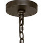 Meyda Lighting Citadel 33" 10-Light Oil Rubbed Bronze Pendant Light With Clear Shade Glass