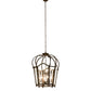 Meyda Lighting Citadel 33" 10-Light Oil Rubbed Bronze Pendant Light With Clear Shade Glass