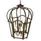 Meyda Lighting Citadel 33" 10-Light Oil Rubbed Bronze Pendant Light With Clear Shade Glass