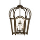 Meyda Lighting Citadel 33" 10-Light Oil Rubbed Bronze Pendant Light With Clear Shade Glass