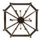 Meyda Lighting Citadel 33" 10-Light Oil Rubbed Bronze Pendant Light With Clear Shade Glass