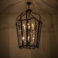 Meyda Lighting Citadel 33" 10-Light Textured Black Pendant Light With Clear Crystal Idalight Shade Glass