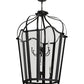 Meyda Lighting Citadel 33" 10-Light Textured Black Pendant Light With Clear Crystal Idalight Shade Glass