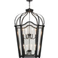 Meyda Lighting Citadel 33" 10-Light Textured Black Pendant Light With Clear Crystal Idalight Shade Glass