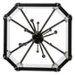 Meyda Lighting Citadel 33" 10-Light Textured Black Pendant Light With Clear Crystal Idalight Shade Glass