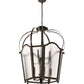 Meyda Lighting Citadel 33" 10-Light Timeless Bronze Pendant Light With Rainstone Idalight Shade