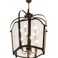 Meyda Lighting Citadel 33" 10-Light Timeless Bronze Pendant Light With Rainstone Idalight Shade