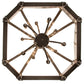 Meyda Lighting Citadel 33" 10-Light Timeless Bronze Pendant Light With Rainstone Idalight Shade