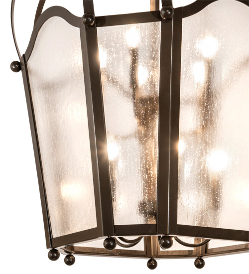 Meyda Lighting Citadel 33" 10-Light Timeless Bronze Pendant Light With Rainstone Idalight Shade