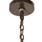 Meyda Lighting Citadel 33" 10-Light Timeless Bronze Pendant Light With Rainstone Idalight Shade