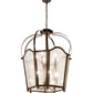Meyda Lighting Citadel 33" 10-Light Timeless Bronze Pendant Light With Rainstone Idalight Shade